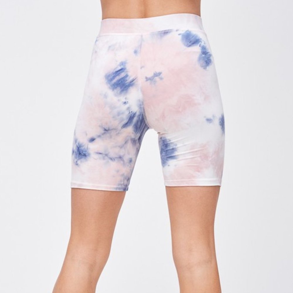 Tie Dye Biker Short/T-Shirt Loungewear Combo - Picture 3 of 7